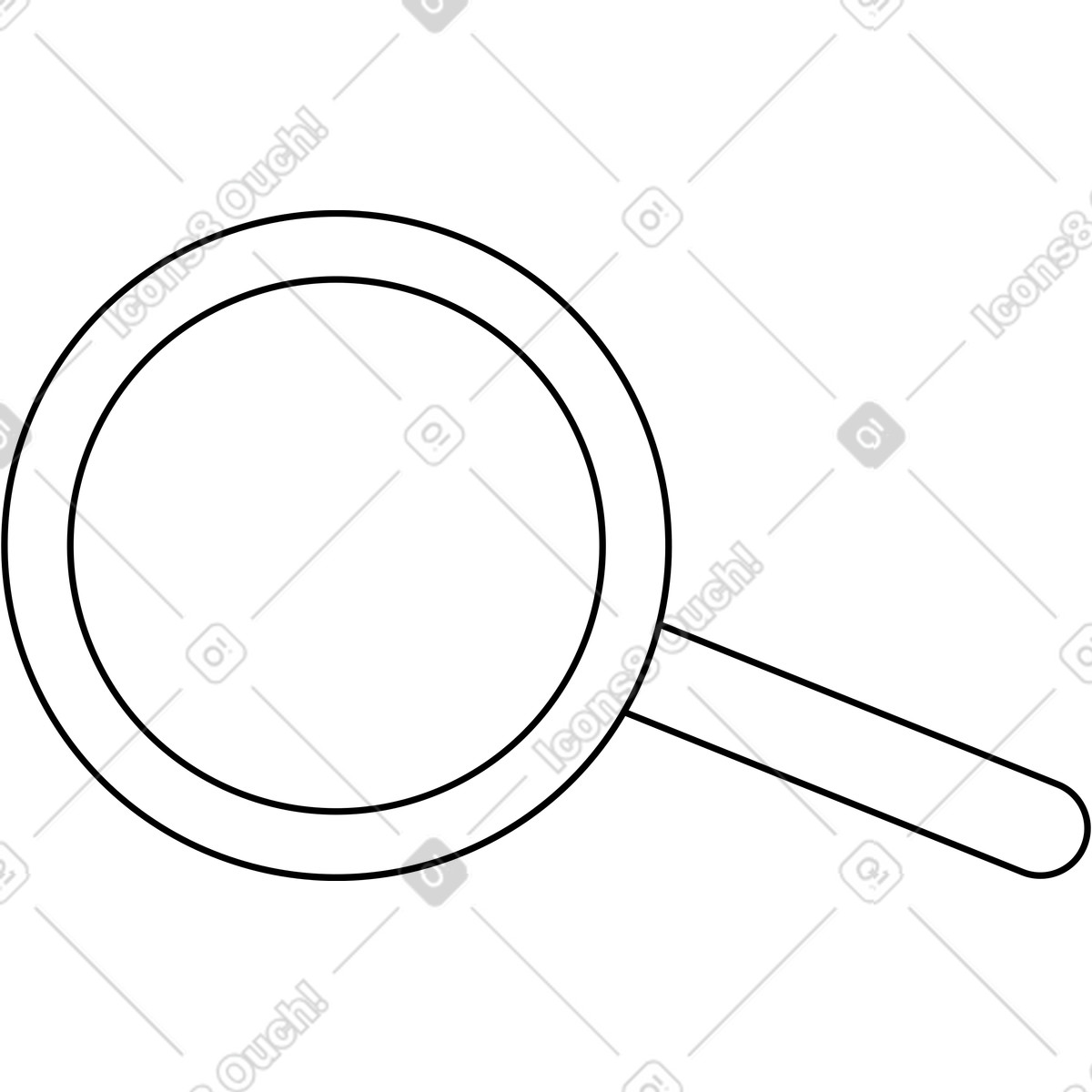Colorful magnifying glass loupe clipart illustration representing search symbol