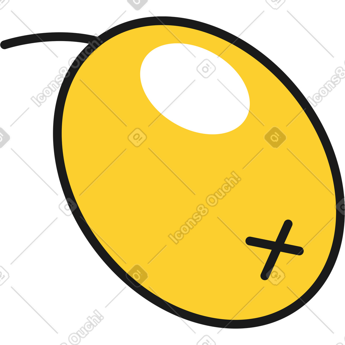 Olive-Illustration im Taxi-Stil als Download in PNG, SVG