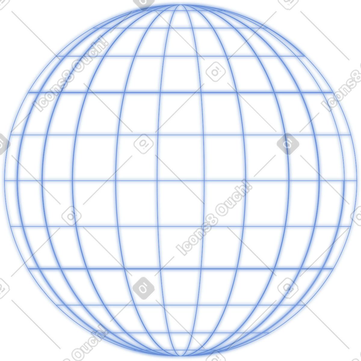 Pianeta wireframe illustrazione in stile Dimension scarica in PNG, SVG