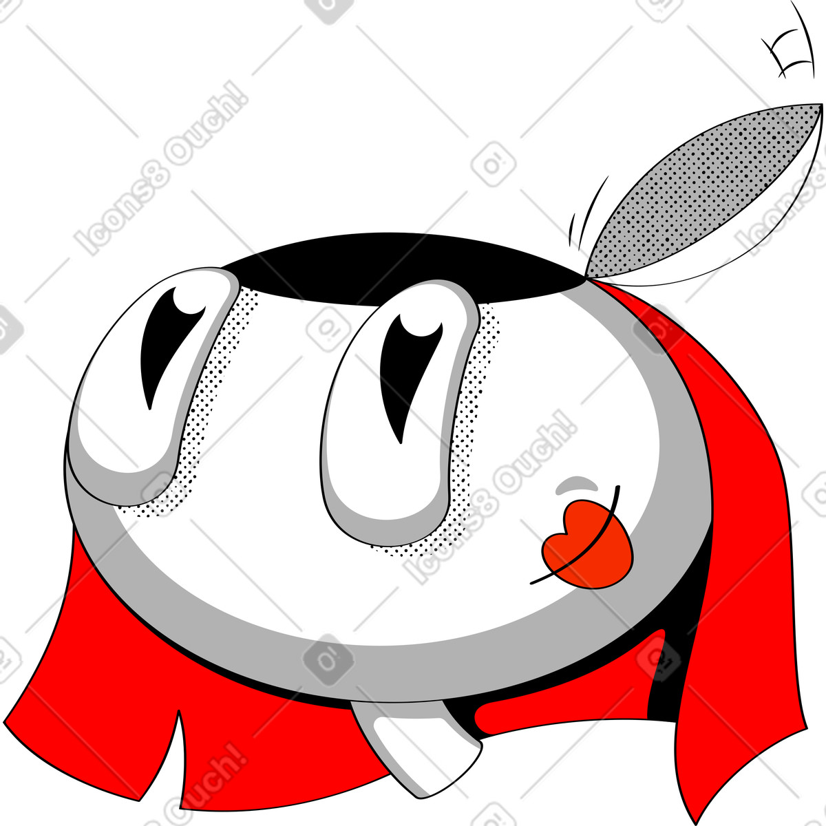 Ilustração de Mulher sorridente em no estilo Looney para baixar em PNG, SVG