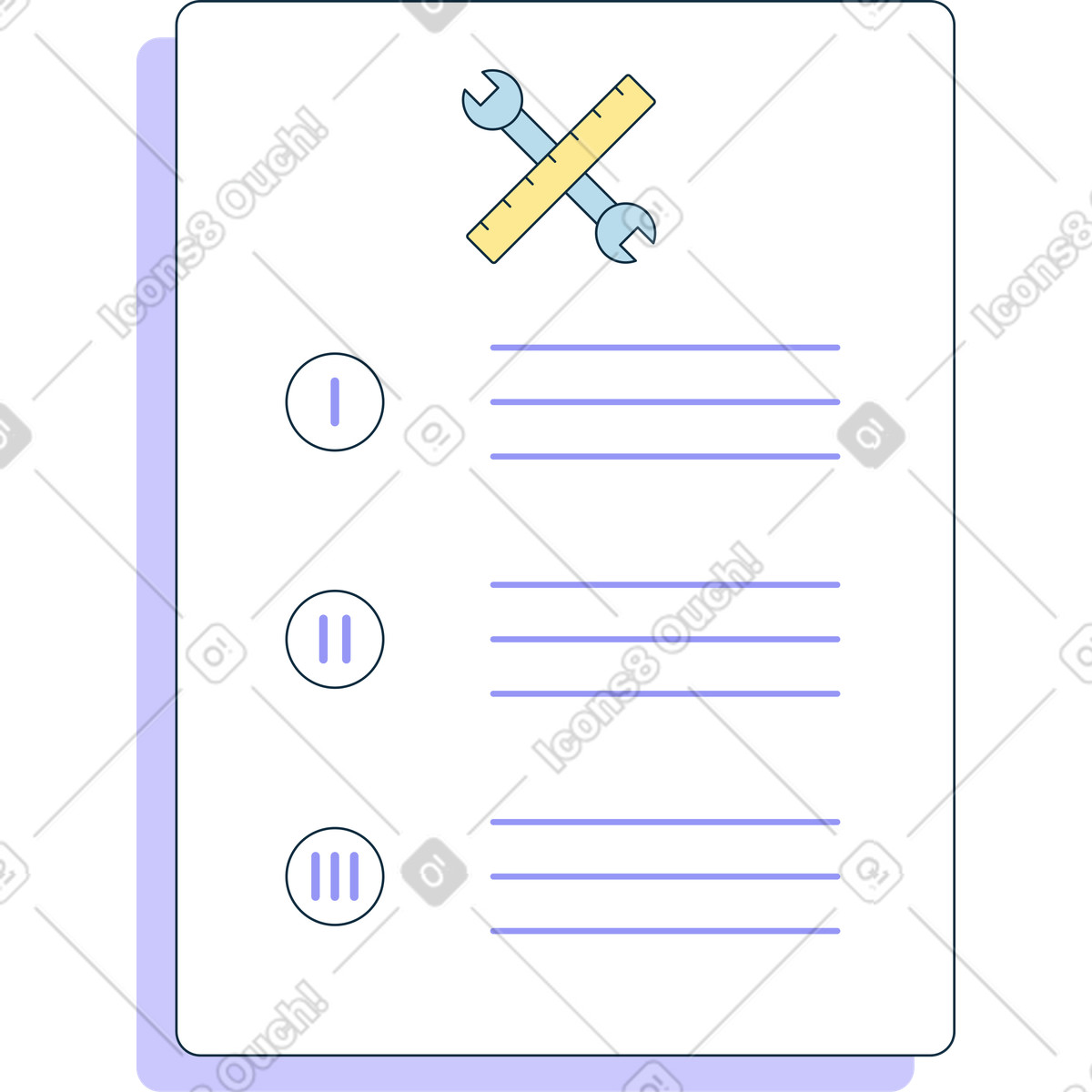 Anweisung-Illustration im Bubble gum-Stil als Download in PNG, SVG