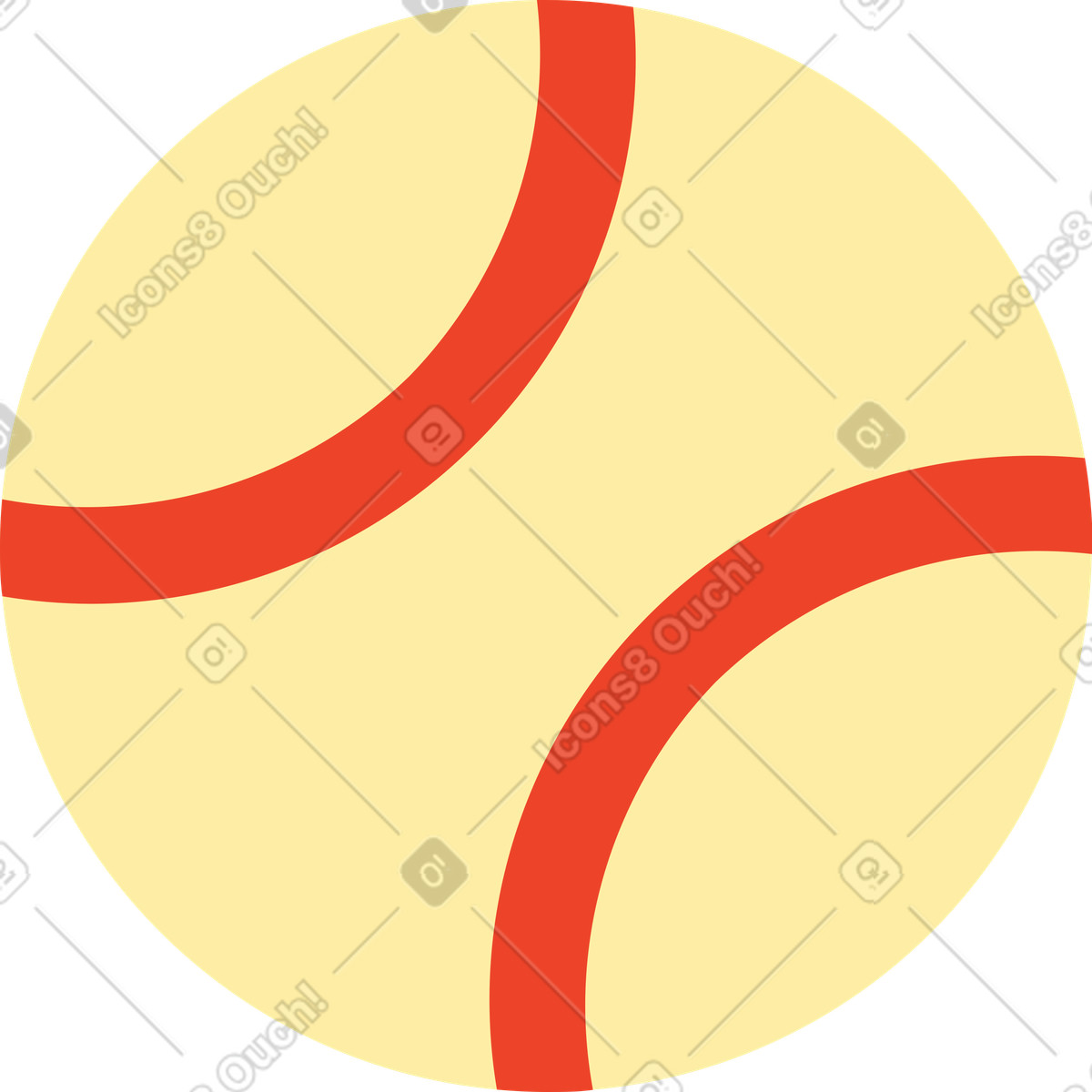Ilustração de Bola beisebol em no estilo Polar para baixar em PNG, SVG