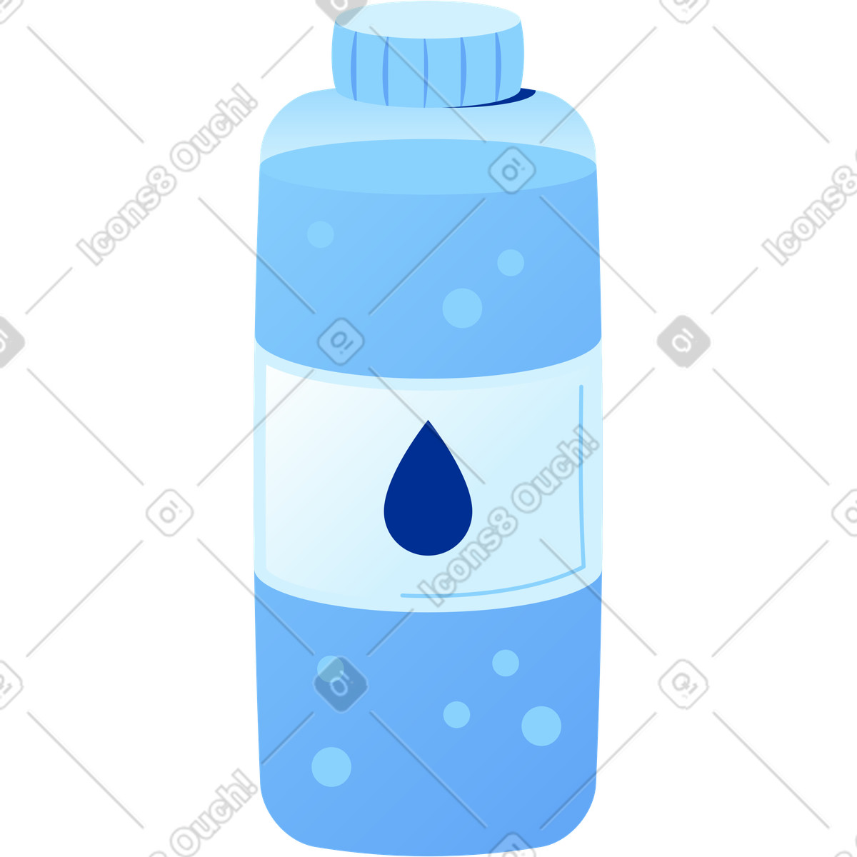 Ilustración Botella de limpieza del hogar en estilo Glossy a descargar en PNG y SVG
