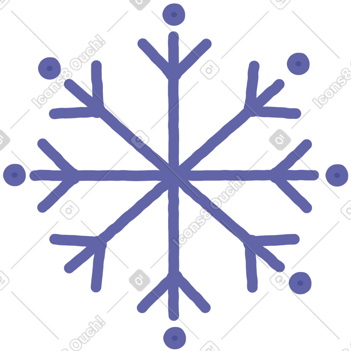 Schnee-Illustration im Stripy-Stil als Download in PNG, SVG