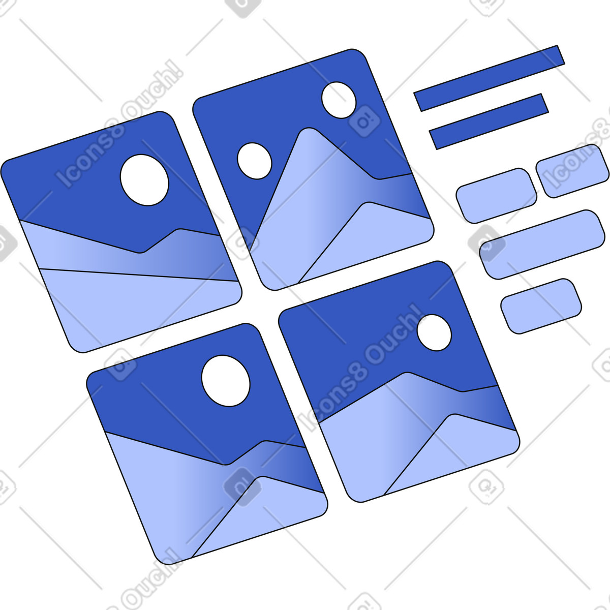Ai image generation illustration in PNG, SVG
