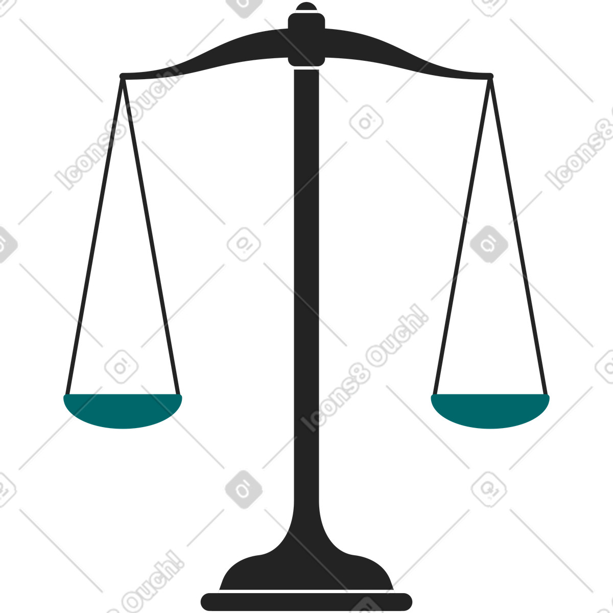 Illustration Balance de la justice dans le style Sammy Line à télécharger aux formats PNG, SVG