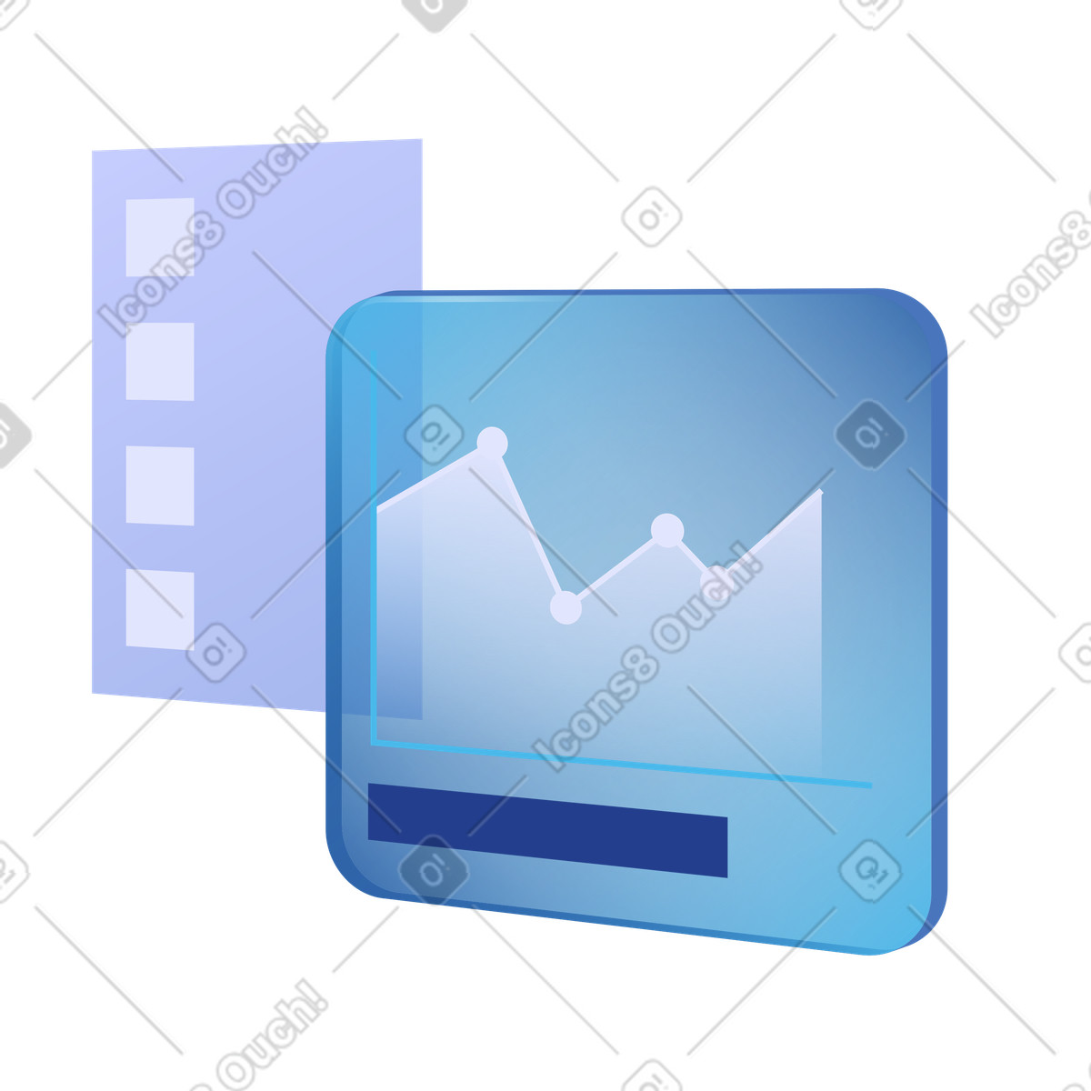 Analytics dashboard and checklist, Data analysis tracking illustration in Quantum style download in PNG, SVG