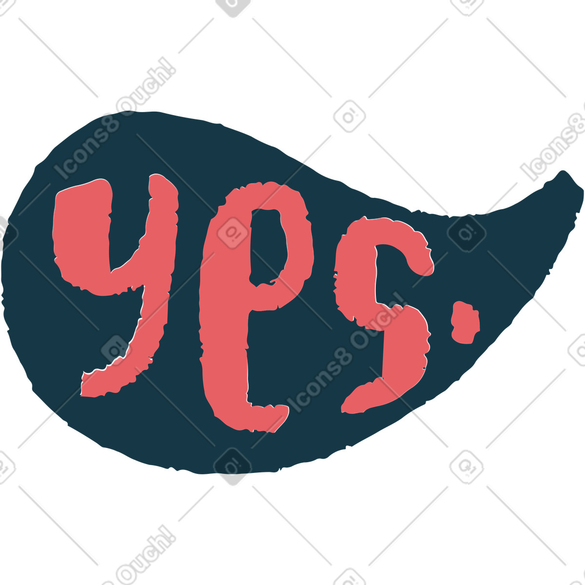 Ilustração de Sim em no estilo Flamenco para baixar em PNG, SVG