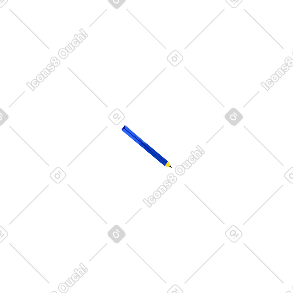 Matita blu illustrazione in stile Flare scarica in PNG, SVG