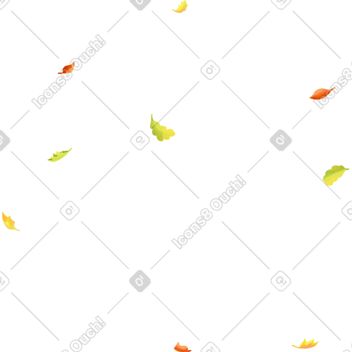 Ilustración Autumn leaves en estilo Shine a descargar en PNG y SVG
