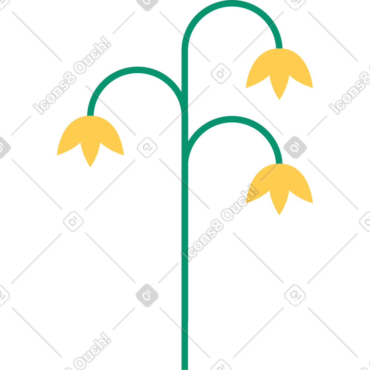 Blumen-Illustration im Spot-Stil als Download in PNG, SVG