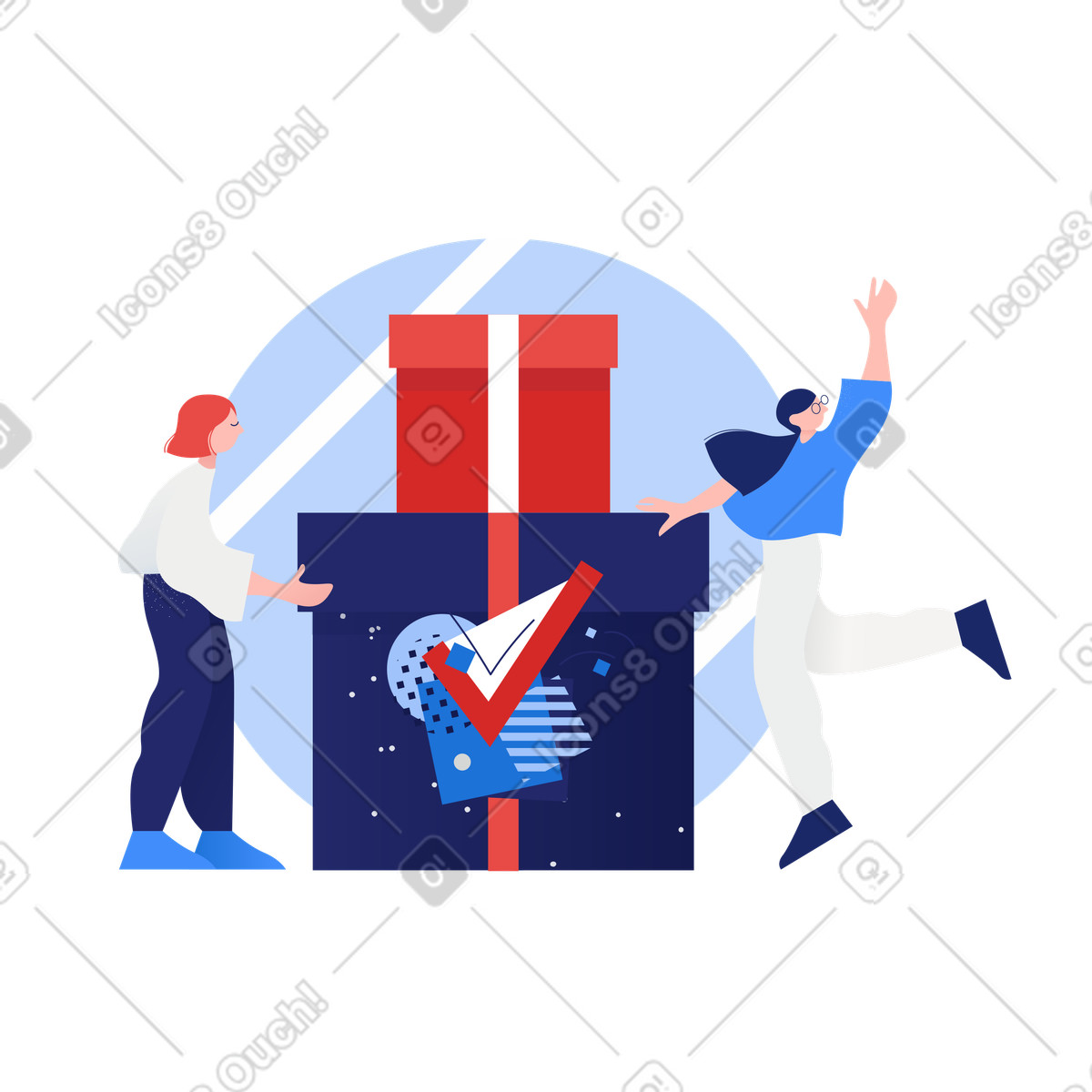 Ordine completato illustrazione in stile Clip scarica in PNG, SVG