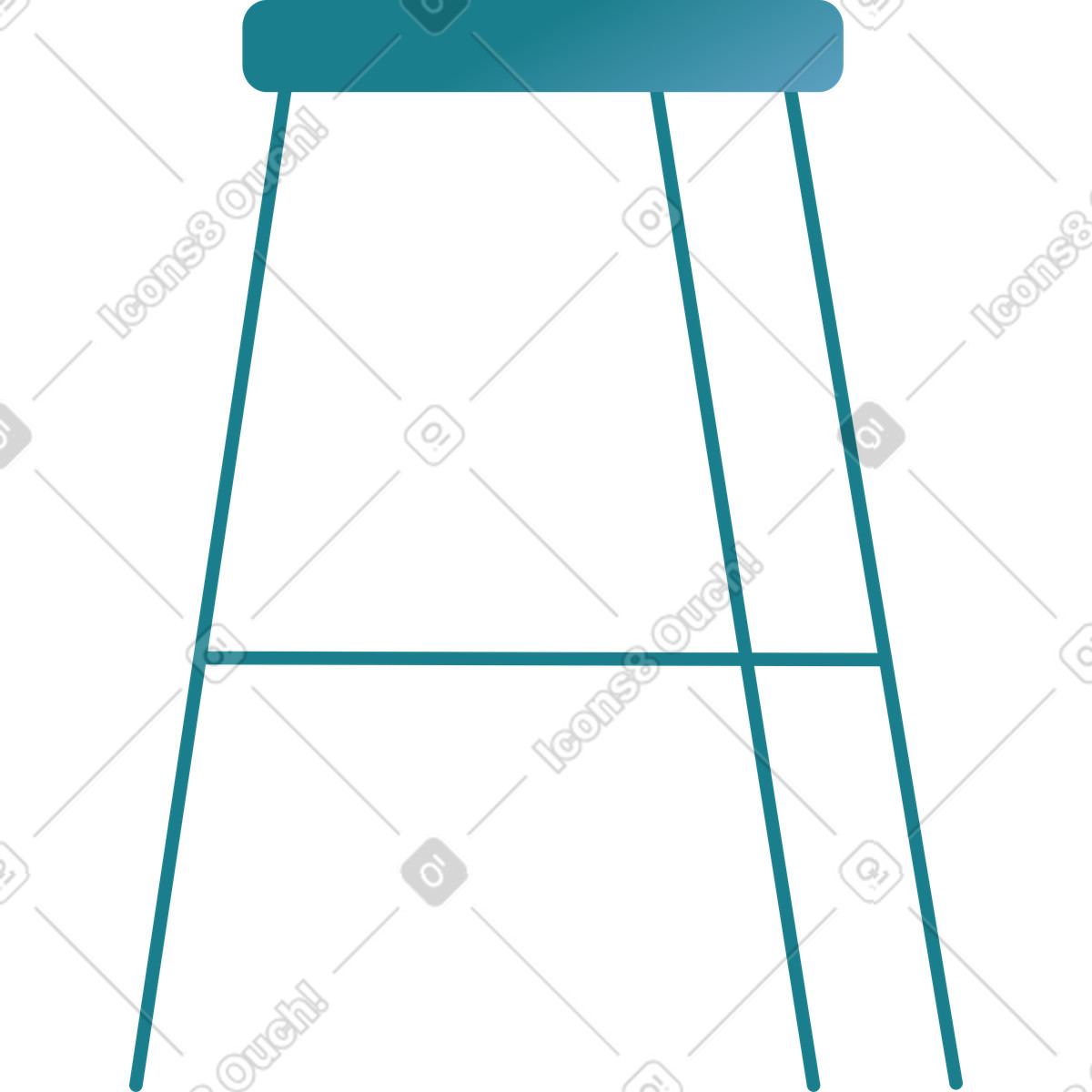 Ilustración Taburete de bar en estilo Beam a descargar en PNG y SVG