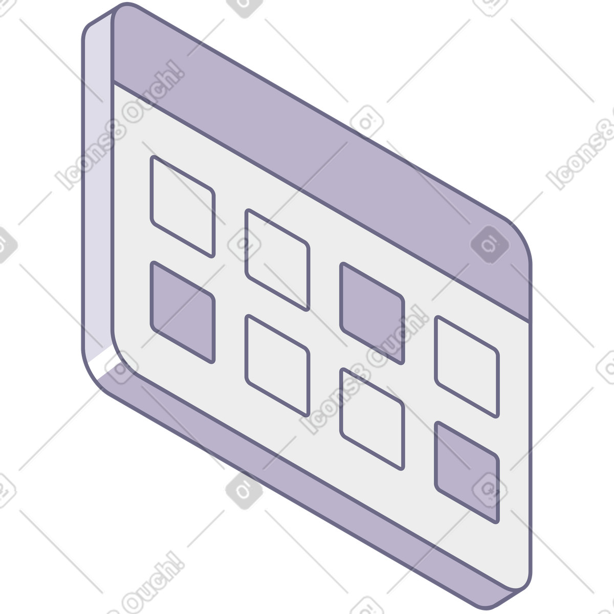 Illustration Calendrier dans le style Modul à télécharger aux formats PNG, SVG