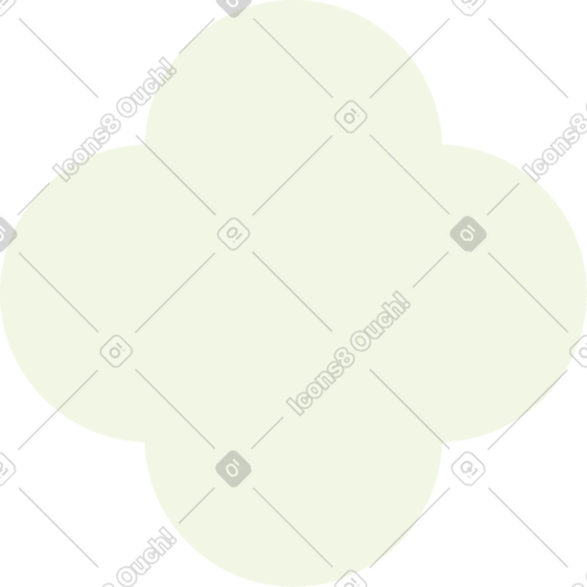 Forma quadrifoglio illustrazione in stile Abstract scarica in PNG, SVG