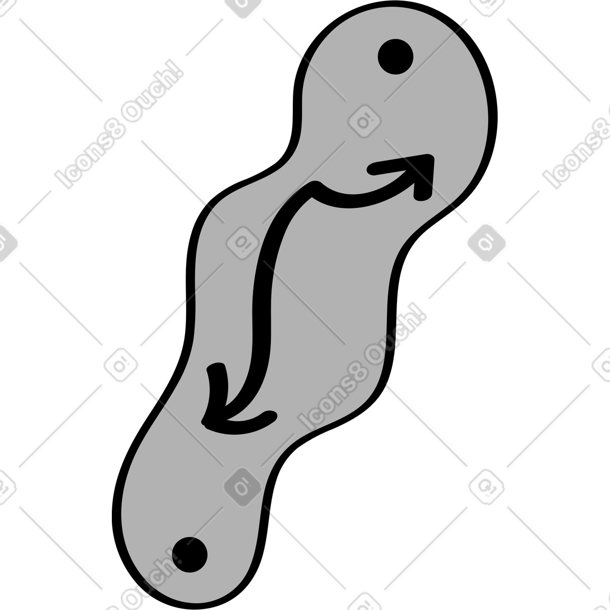 Clock illustration in Looney style download in PNG, SVG
