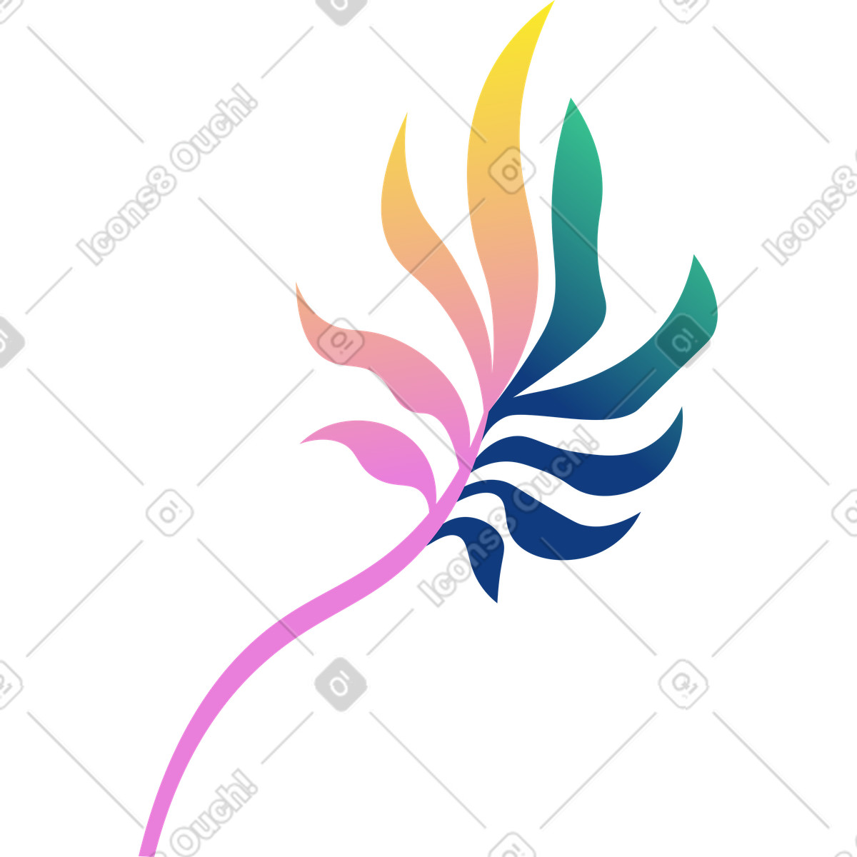 Vibrant bushes illustration in Amani style download in PNG, SVG