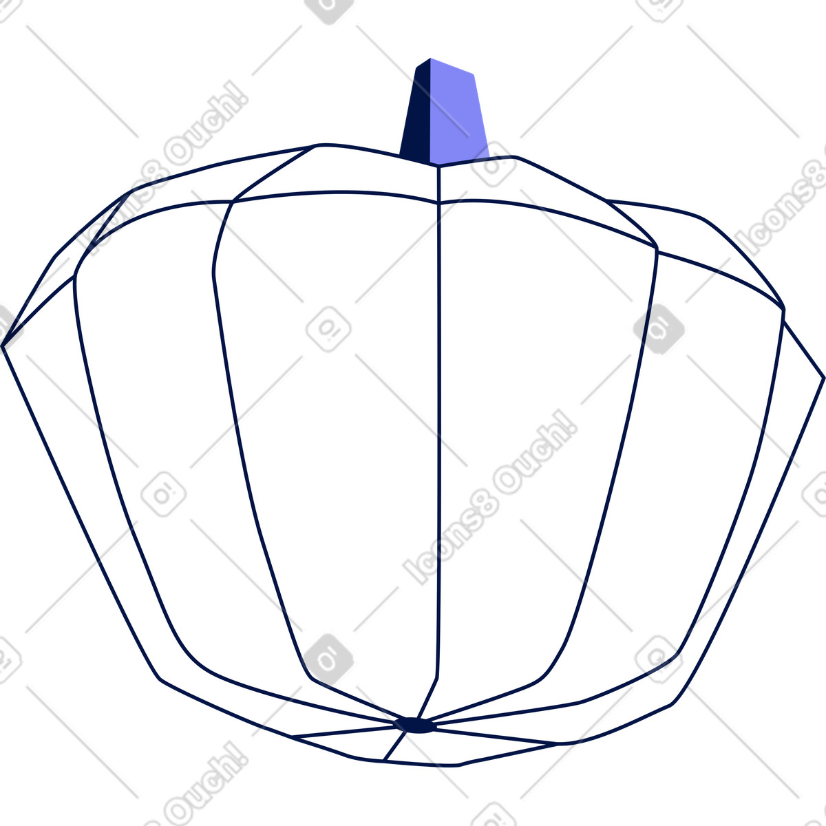 Pumpkin illustration in Glow style download in PNG, SVG