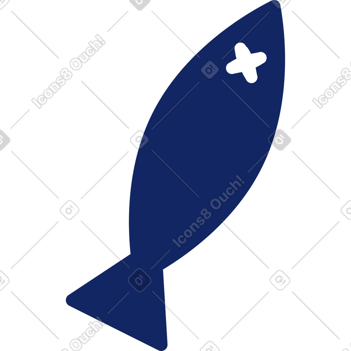 Ilustración Dead fish dark en estilo Cyborg a descargar en PNG y SVG