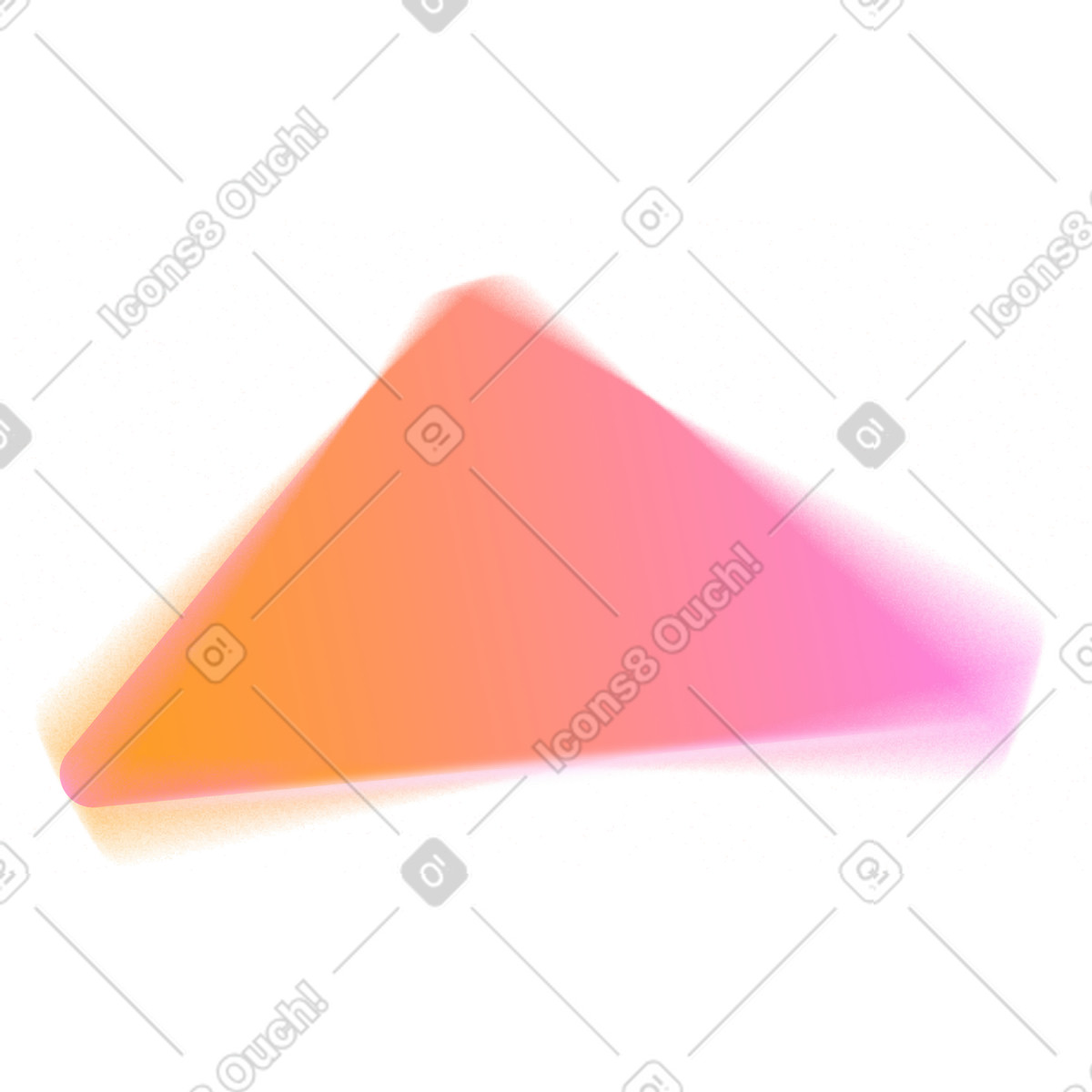 Illustration Triangle orange dans le style Typography à télécharger aux formats PNG, SVG