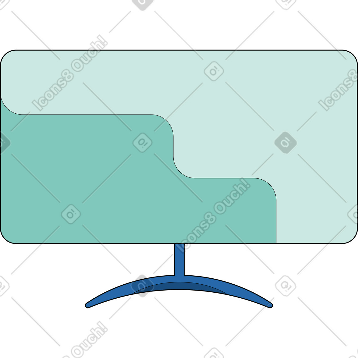 Smart-tv-Illustration im Surr-Stil als Download in PNG, SVG