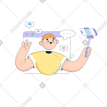 Blogger는 온라인 방송을 만들고 좋아요를 수집합니다. PNG, SVG