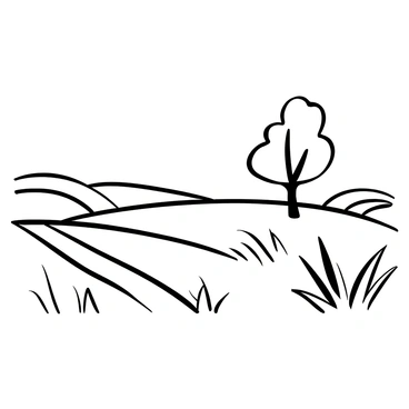 Gentle winds creating ripples across a field of tall, golden grass. The grass sways gracefully as if dancing with the breeze. In the background, the horizon line is defined by a subtle outline of distant hills. A solitary tree stands amidst the grass, its branches bending slightly with the wind. The scene conveys a sense of tranquility and openness, inviting the viewer to imagine the sound of the whispering winds.