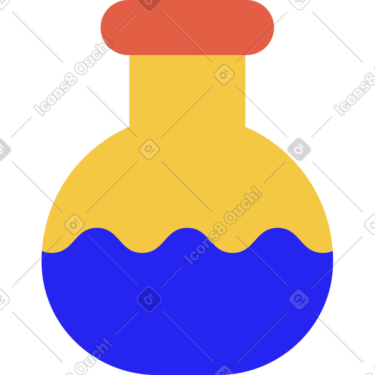 Flat スタイルの 液体入り花瓶 のイラストをPNG、SVG形式でダウンロード