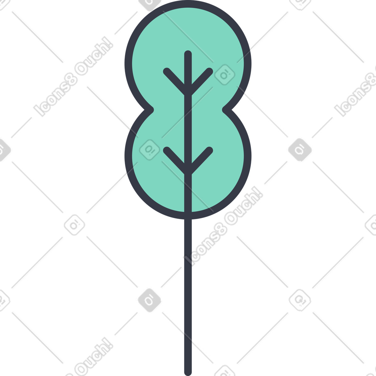 Tree illustration in Abstract style download in PNG, SVG