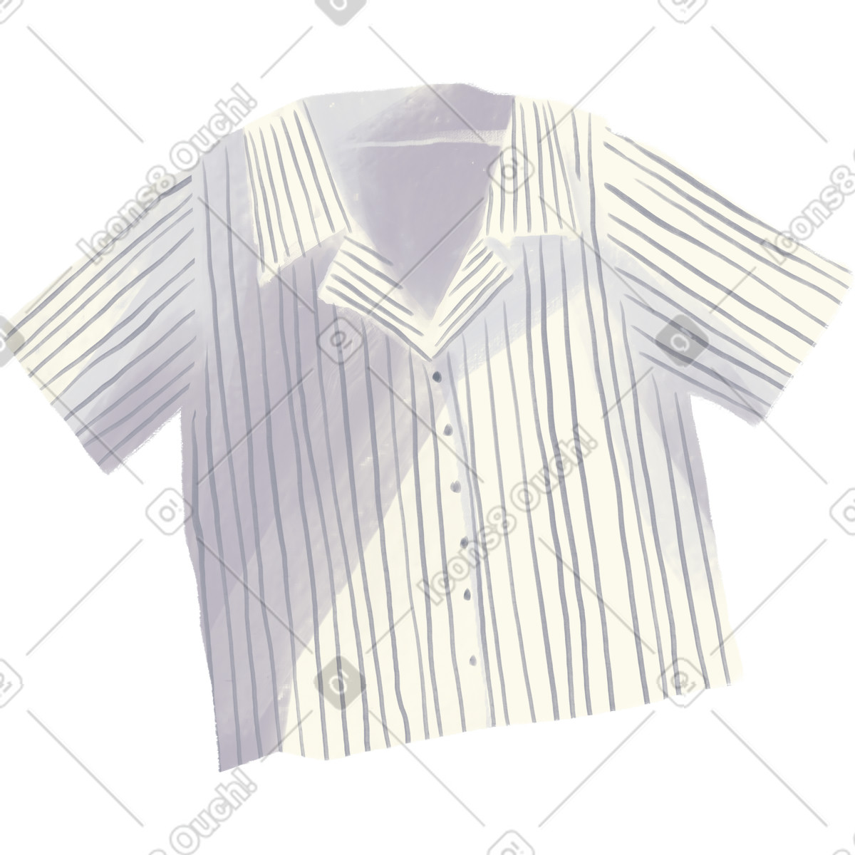 Sunday 스타일의 Striped shirt 일러스트레이션 PNG, SVG 다운로드