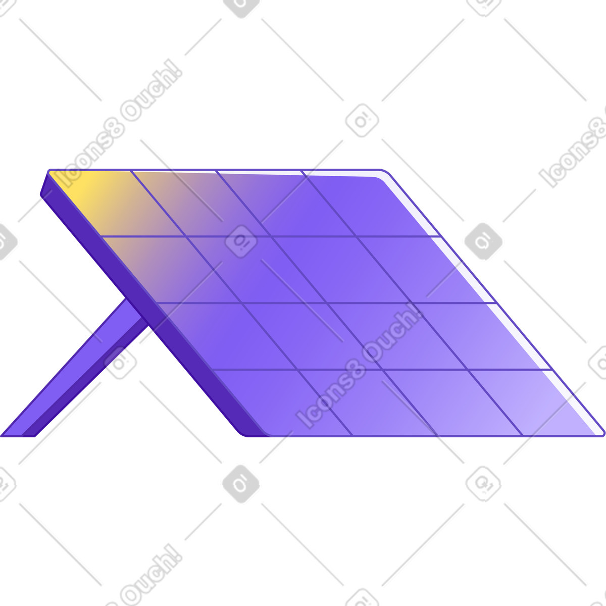 Pannelli solari illustrazione in stile Rainbow scarica in PNG, SVG