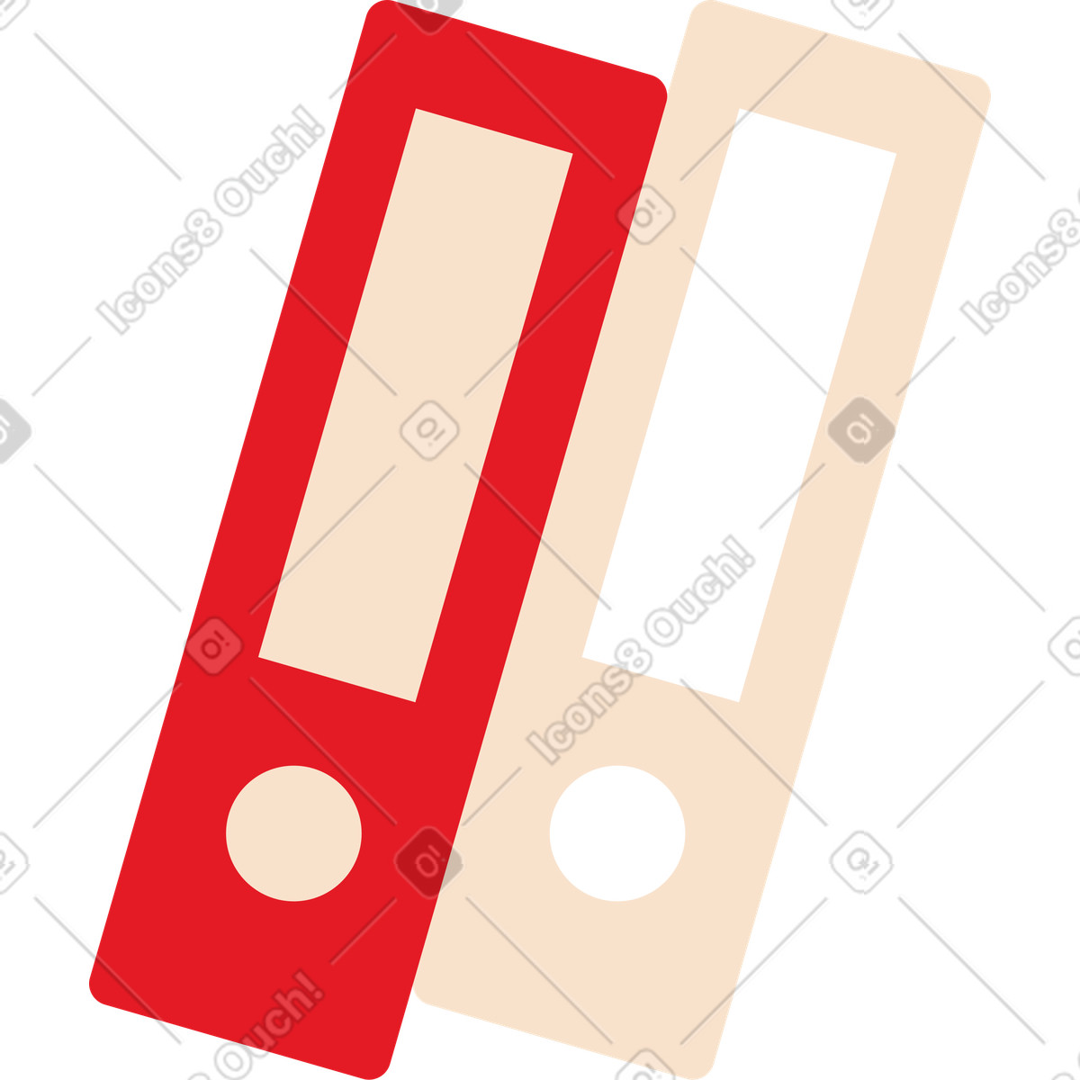 Illustration Deux dossiers debout dans le style Folks à télécharger aux formats PNG, SVG