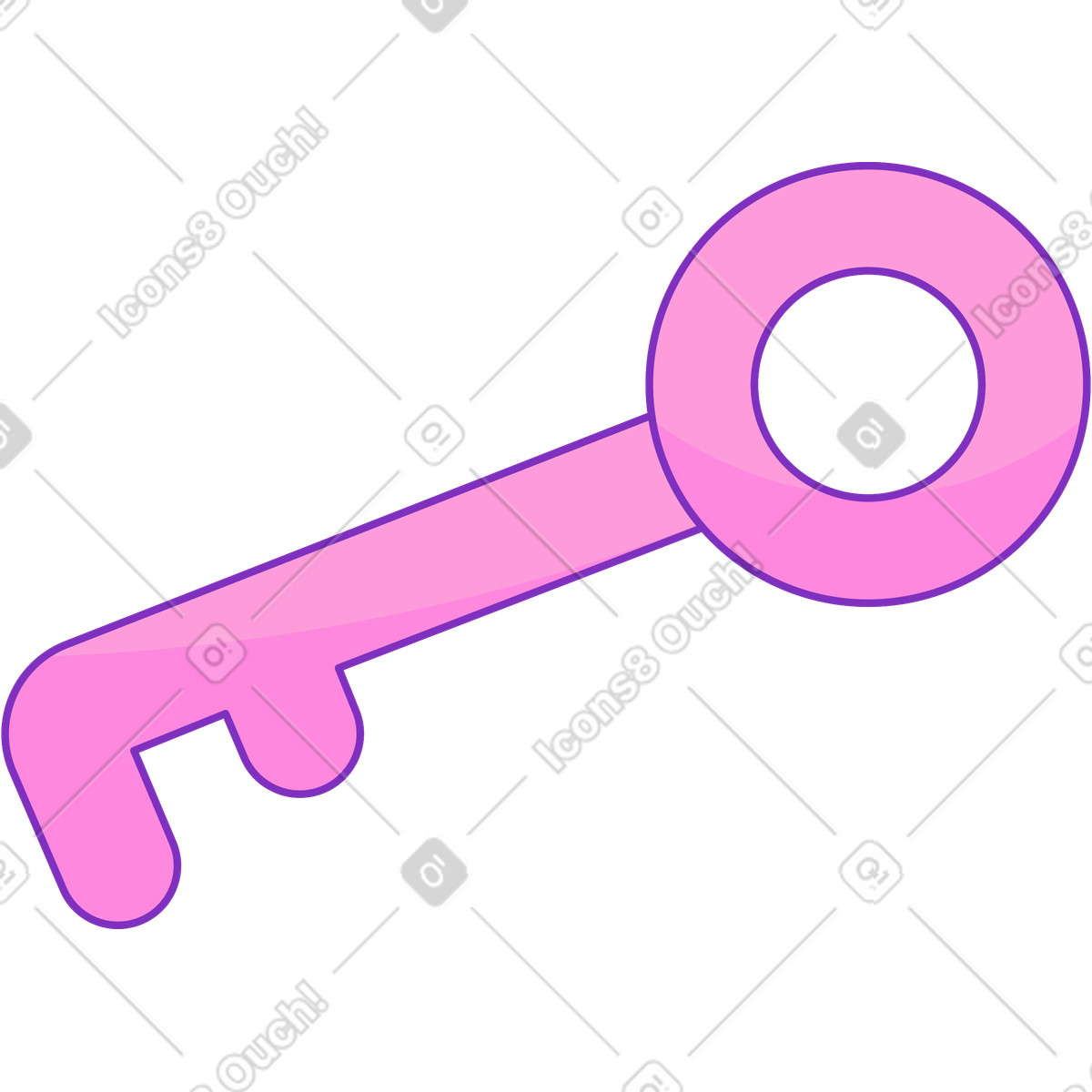 Key illustration in Elastic style download in PNG, SVG