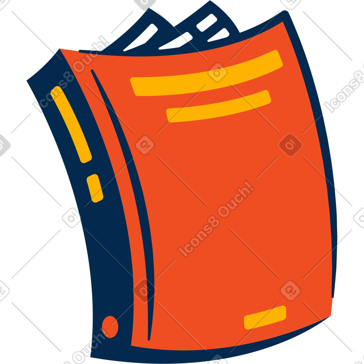 Book illustration in Flame style download in PNG, SVG