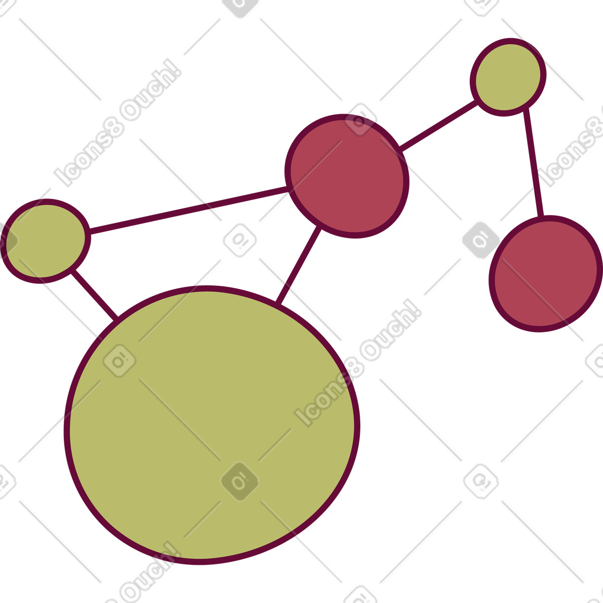 Ilustración Molecular scheme en estilo Handy a descargar en PNG y SVG
