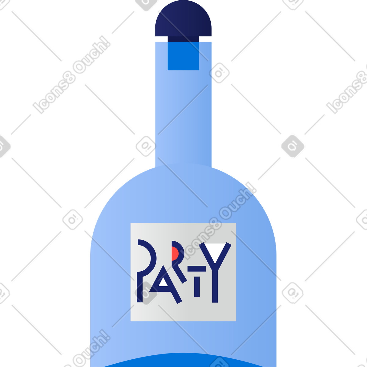 Bottiglia illustrazione in stile Clip scarica in PNG, SVG