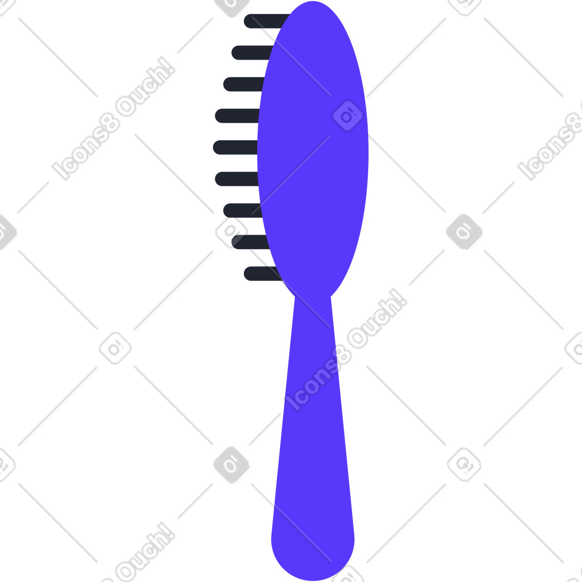 Ilustración Cepillo de mujer en estilo Pablita a descargar en PNG y SVG