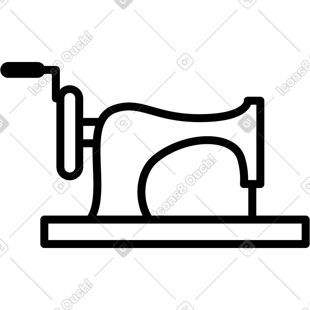 Illustration Machine à coudre dans le style Transistor télécharger aux formats PNG, SVG