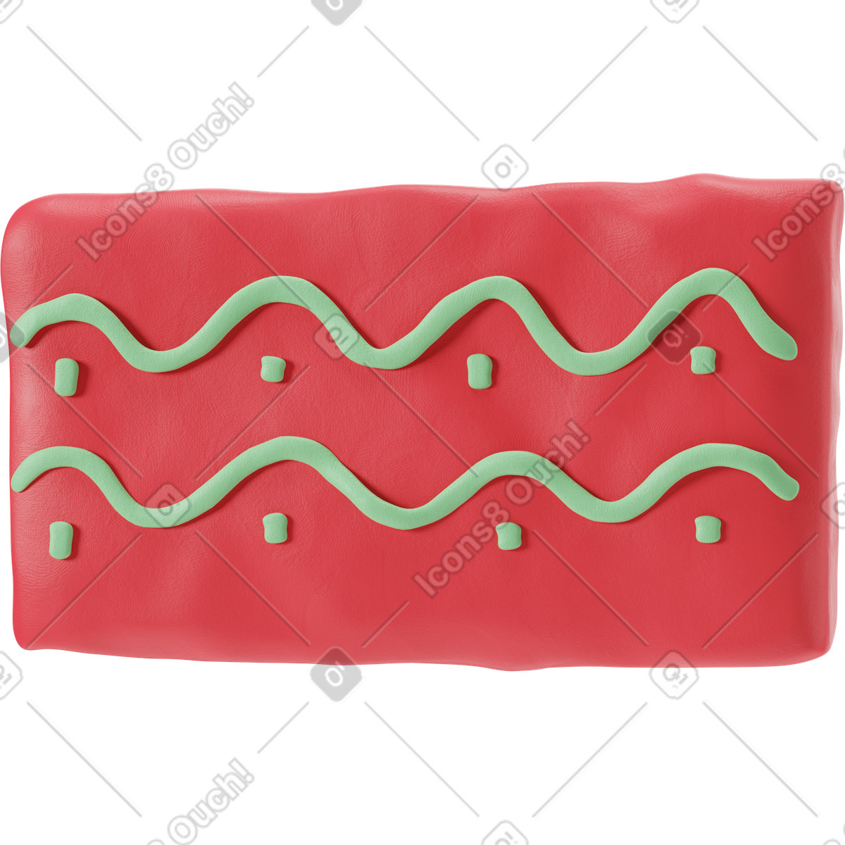 Ilustração de Torso em tecido vermelho com linhas onduladas no estilo 3D Stripy para baixar PNG, SVG