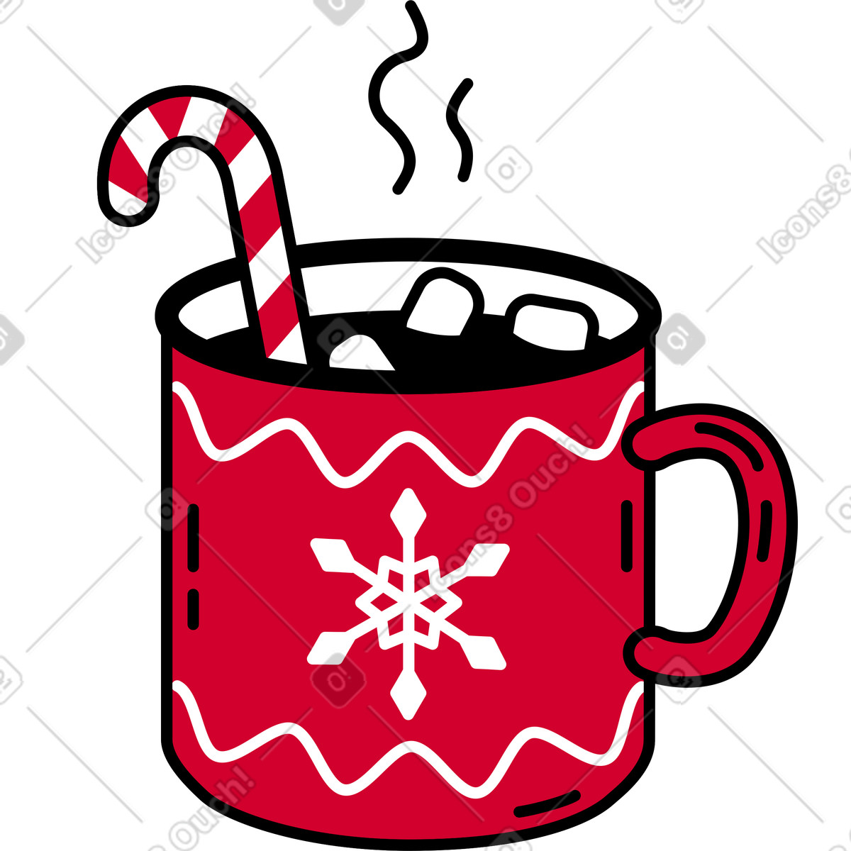 Illustration Tasse de cacao dans le style Ruby à télécharger aux formats PNG, SVG