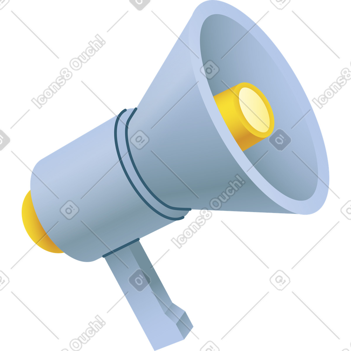 Ilustración Megáfono en estilo Colors a descargar en PNG y SVG