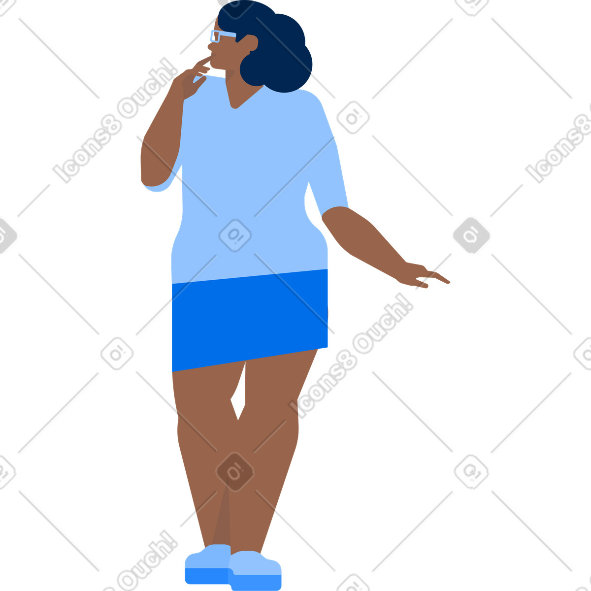 Ilustração de Mulher plus size em no estilo Urban para baixar em PNG, SVG