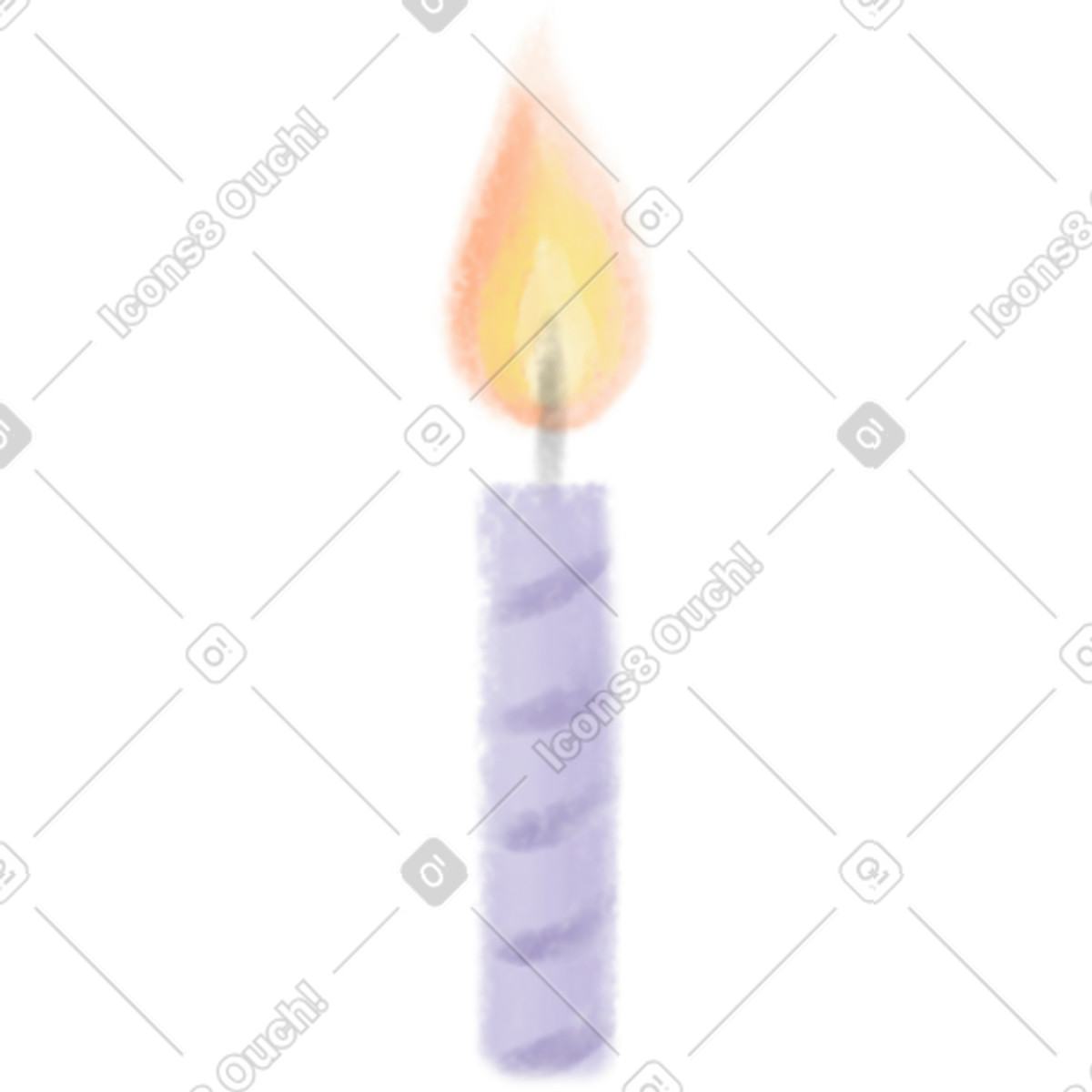 Mushy 스타일의 Candle 일러스트레이션 PNG, SVG 다운로드