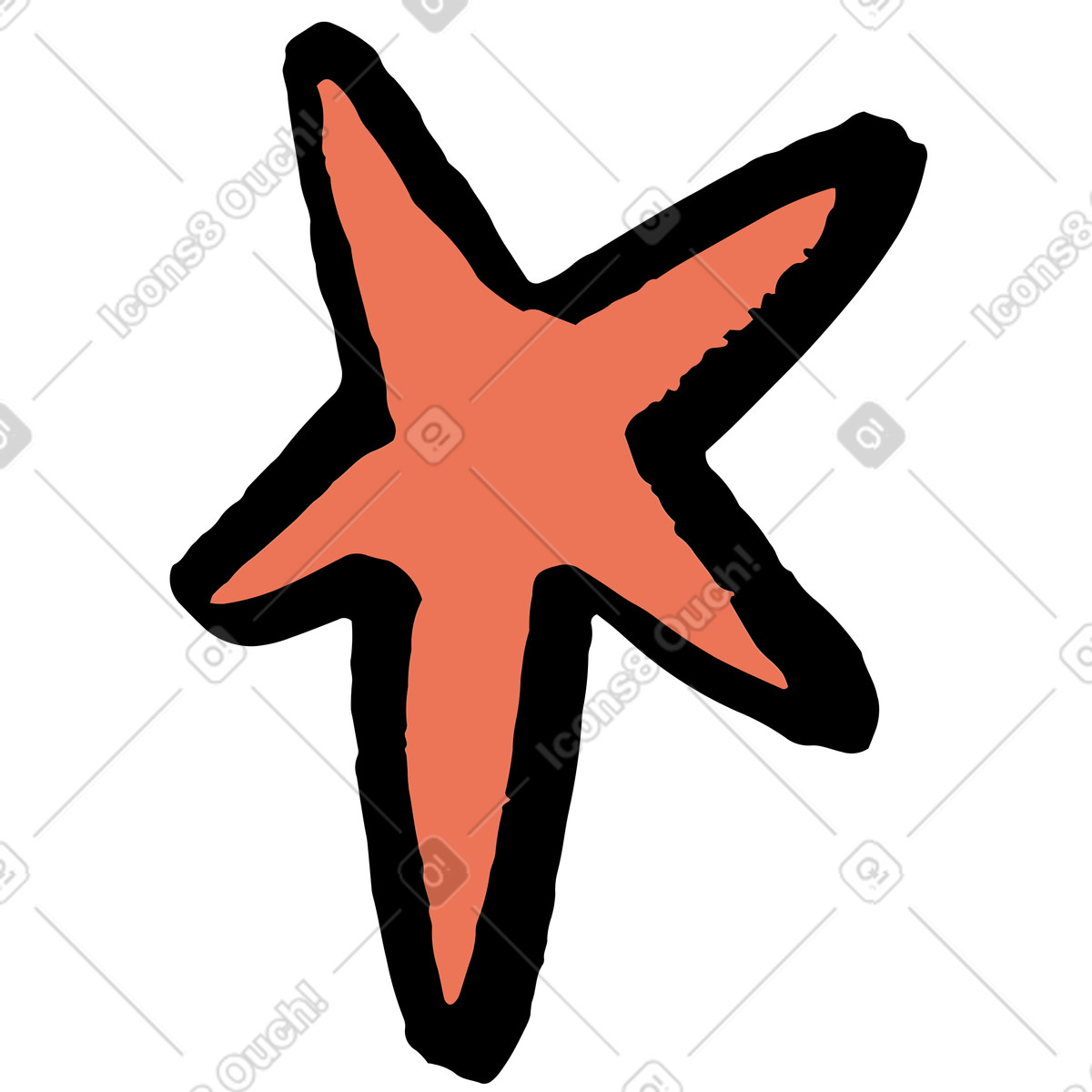 Stern-Illustration im Scandi-Stil als Download in PNG, SVG