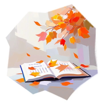 A calendar spread for October featuring a picturesque arrangement of falling autumn leaves in vibrant colors. The leaves are in various shades of red, orange, yellow, and deep brown, scattered across a soft, neutral backdrop. Some leaves are depicted in mid-fall, capturing the moment of descent, while others rest on the surface, showcasing their intricate veins and textures. The design includes the days of the week and the date prominently displayed, harmonizing with the seasonal theme.
