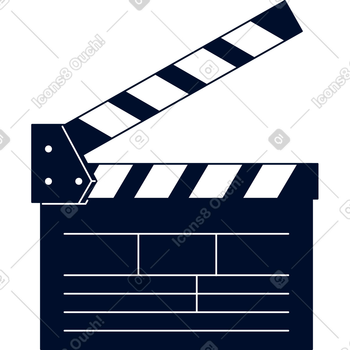 Teal スタイルの 映画クラッパー のイラストをPNG、SVG形式でダウンロード