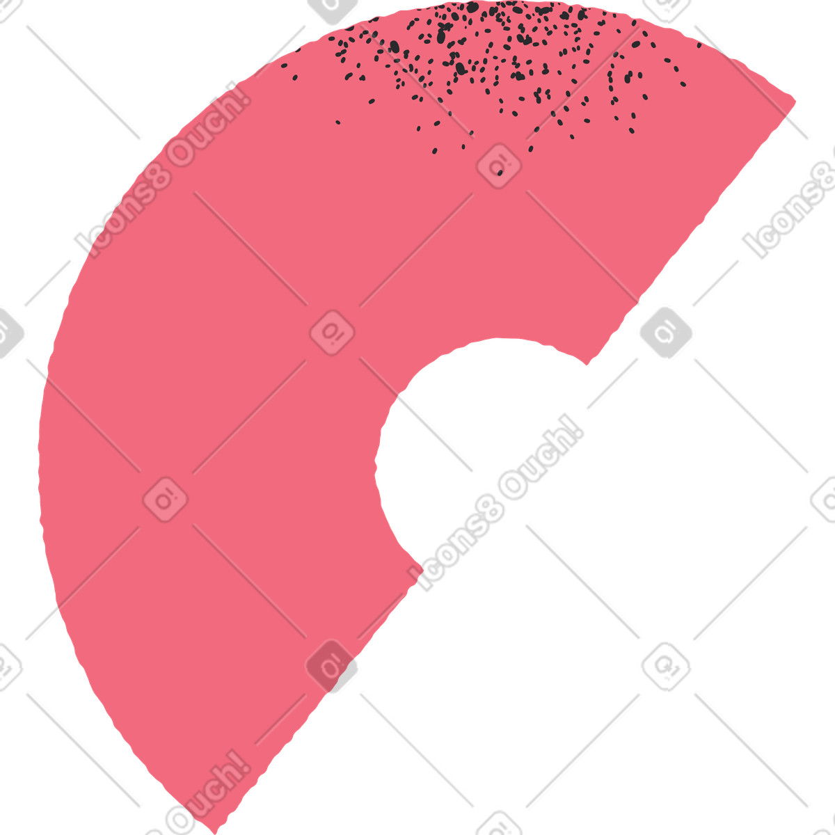Ilustración Media rosquilla en estilo Pablo a descargar en PNG y SVG