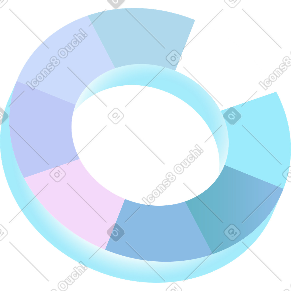Cerchio di colore illustrazione in stile Airy scarica in PNG, SVG