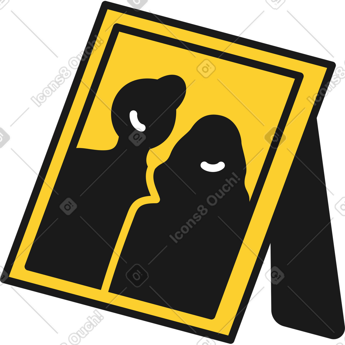 Taxi 스타일의 사진 프레임 일러스트레이션 PNG, SVG 다운로드