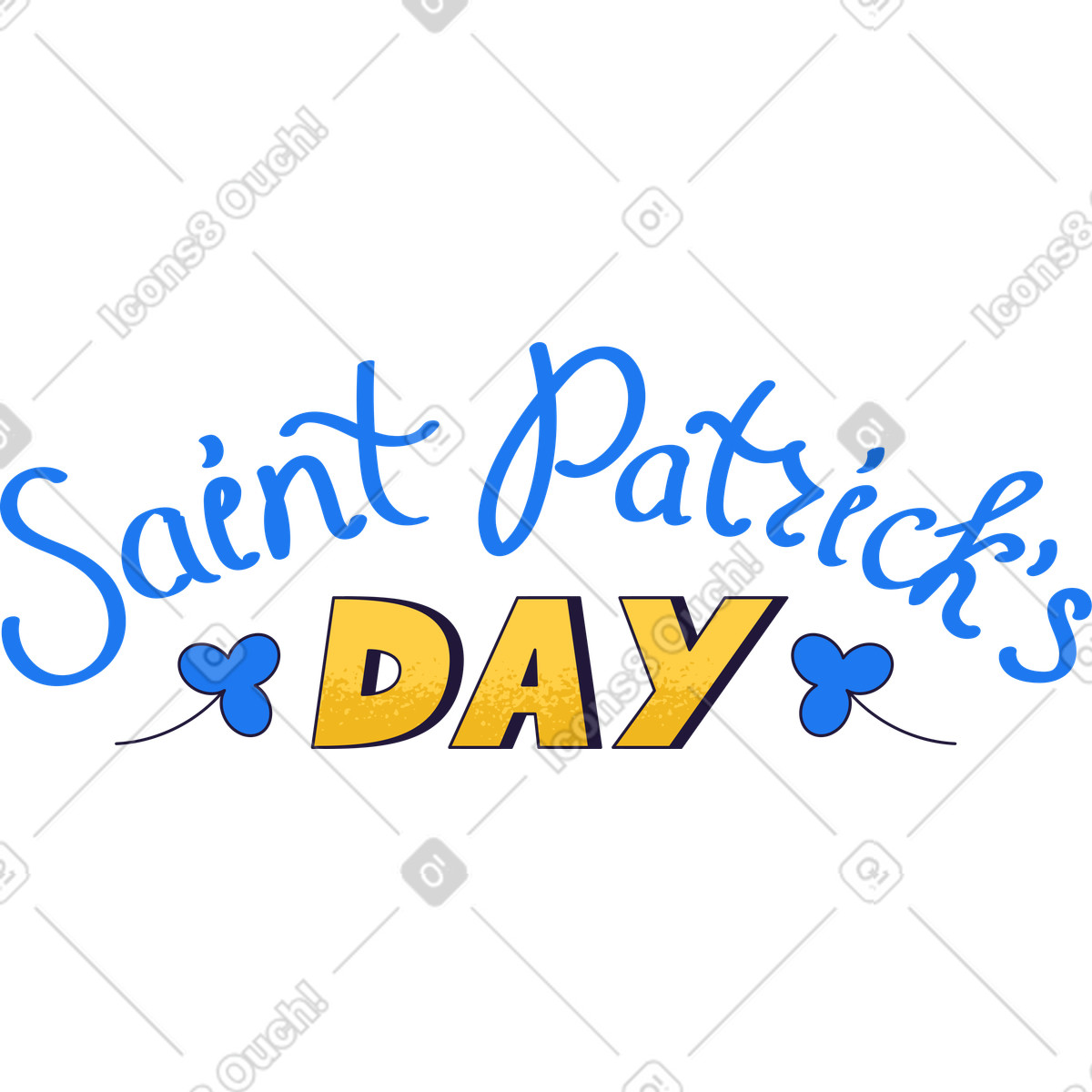 Ilustración Dia de san patricio en estilo Conifer a descargar en PNG y SVG